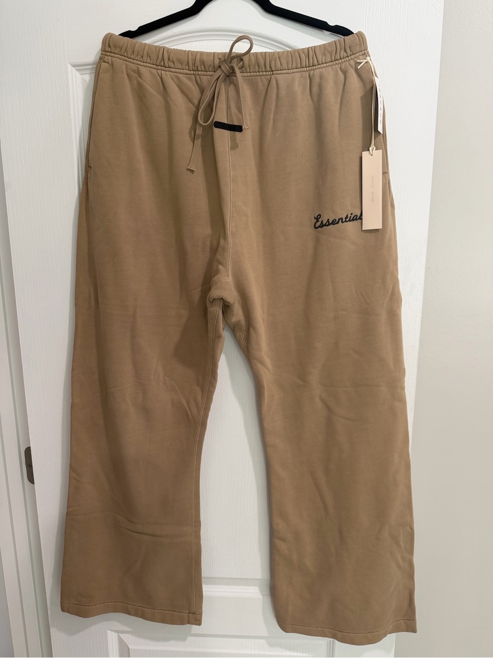 Essentials Men's Sweatpants in Tan Beige with Drawstring